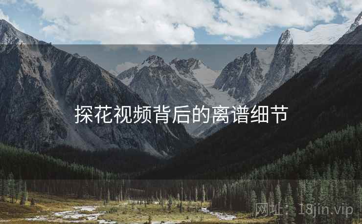 探花视频背后的离谱细节